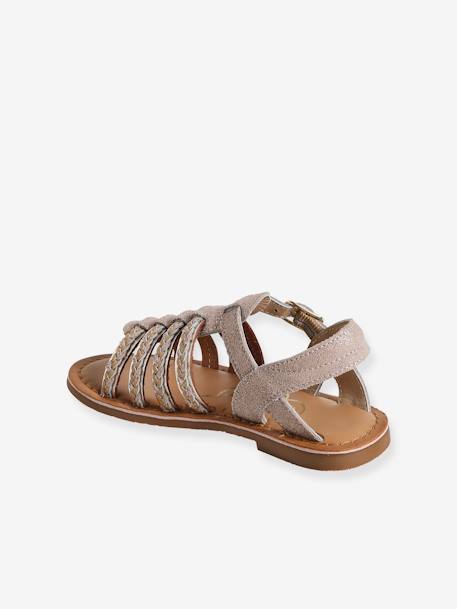 Kinder Riemchen-Sandalen mit Anziehtrick - gold - 3