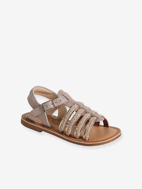 Kinder Riemchen-Sandalen mit Anziehtrick - gold - 1