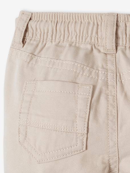 Jungen Baby Shorts mit Dehnbund Oeko-Tex - beige+camelfarben+graugrün - 4