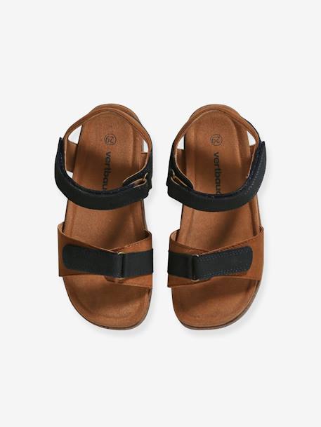 Kinder Klett-Sandalen - marine/karamell+sandfarben - 4