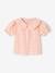 Kurzärmelige Mädchen Baby Bluse - rosa kariert - 2