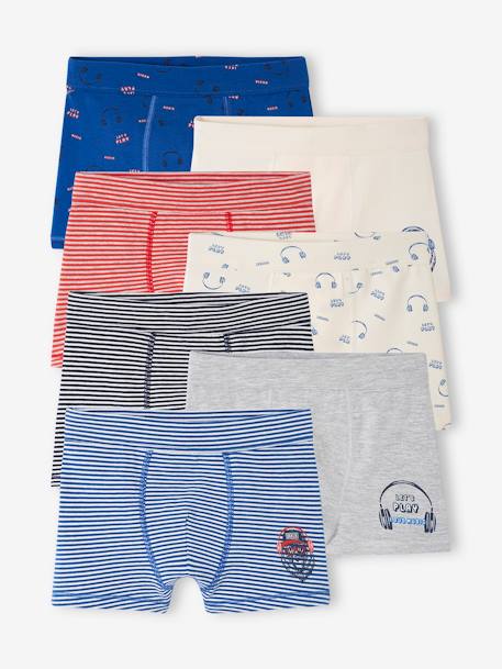 7er-Pack Jungen Boxershorts mit Bio-Baumwolle, Bären - königsblau - 1