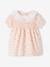 Gesmoktes Baby Kleid mit besticktem Kragen - hellrosa - 1