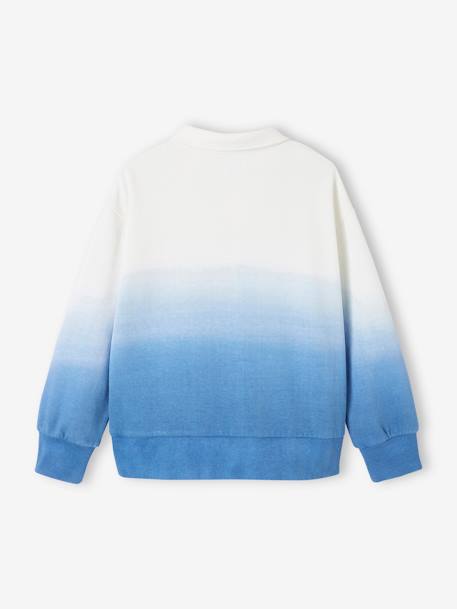 Jungen Sweatshirt mit Polokragen - azurblau - 3