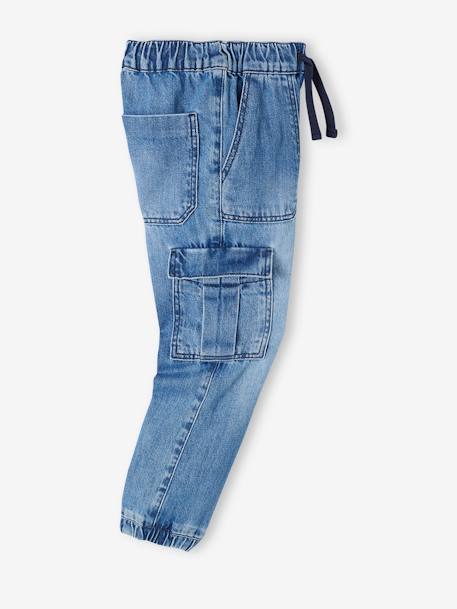 Jungen Cargo-Jeans mit Dehnbund Oeko-Tex, Bundweite verstellbar blue stone+double stone 9