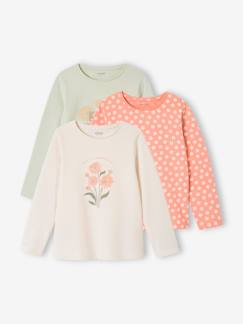 Maedchenkleidung-Shirts & Rollkragenpullover-Shirts-3er-Pack Mädchen Shirts BASIC Oeko-Tex