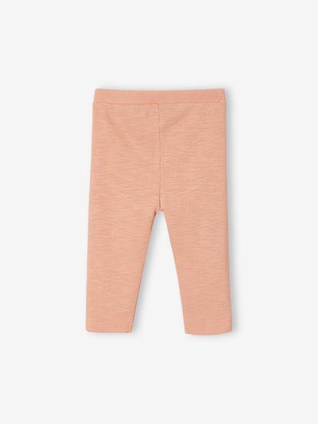 Baby Leggings BASIC Oeko-Tex beige meliert+grün+rosa+rosenholz 9