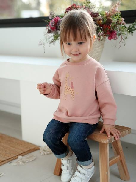 Baby Sweatshirt BASIC Oeko-Tex - blush+hellgelb - 6