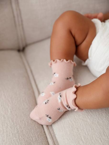 3er-Pack Mädchen Baby Socken Oeko-Tex pudrig rosa 3