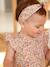 Mädchen Baby-Set: Overall & Haarband - hellgrün geblümt+marine+rosa bedruckt - 27