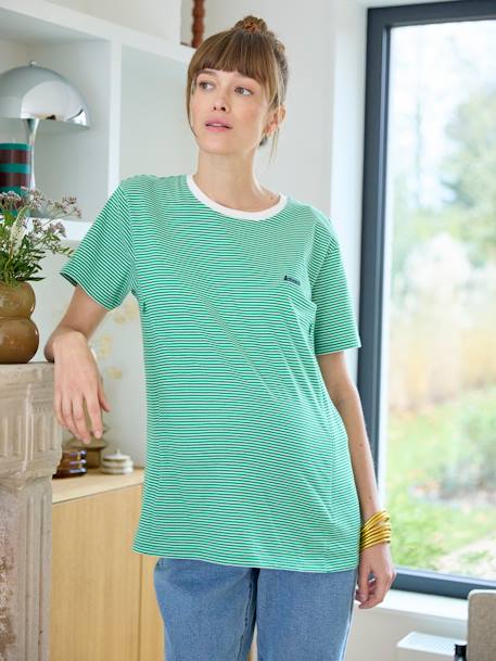 T-Shirt aus Baumwolle, Schwangerschaft & Stillzeit, personalisierbar Oeko-Tex - grün - 4