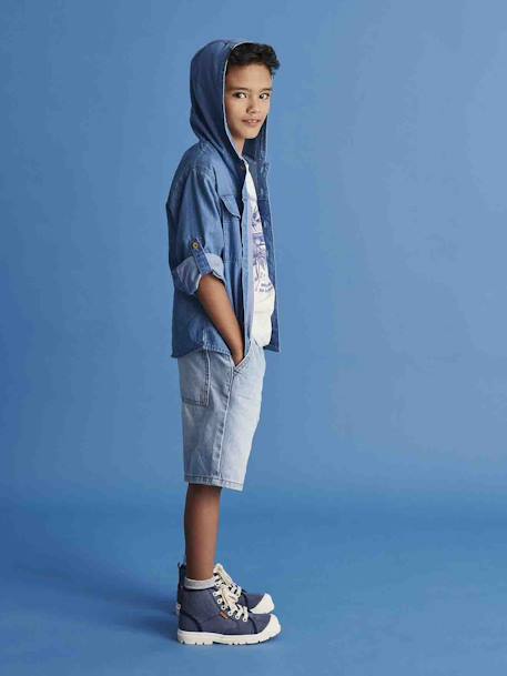 Jungen Jeans-Shorts mit Dehnbund Oeko-Tex, Bundweite verstellbar blue stone+double stone 8