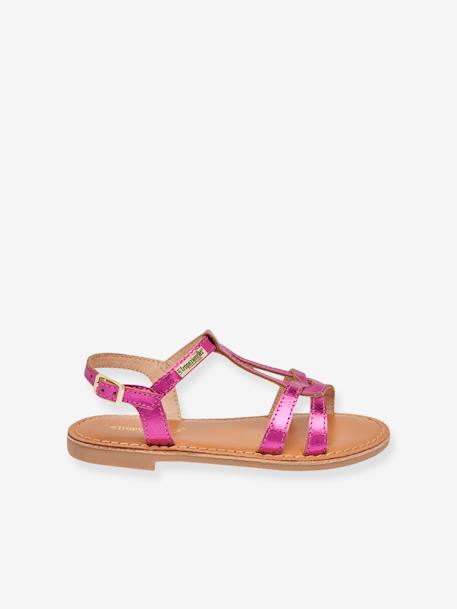 Mädchen Sandalen Backle LES TROPEZIENNES PAR M. BELARBI mit Recycling-Elastomer fuchsia+türkis 2