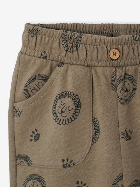 Baby Joggpants Oeko-Tex khaki löwe+wollweiß giraffe 3