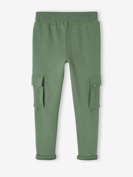 Jungen Cargo-Joggpants Oeko-Tex grau meliert+salbeigrün 11