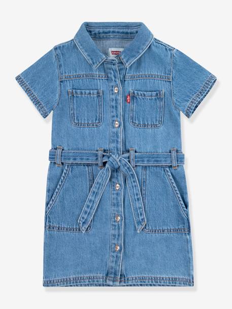 Mädchen Jeanskleid Levi's, Bio-Baumwolle jeansblau 1