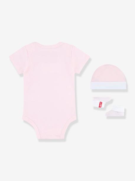 Baby-Set: Body, Mütze & Schühchen BATWING Levi's hellrosa+himmelblau 4