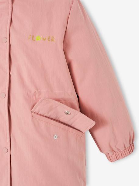 Mädchen 3-in-1-Jacke mit Recycling-Polyester - khaki+rosa - 18