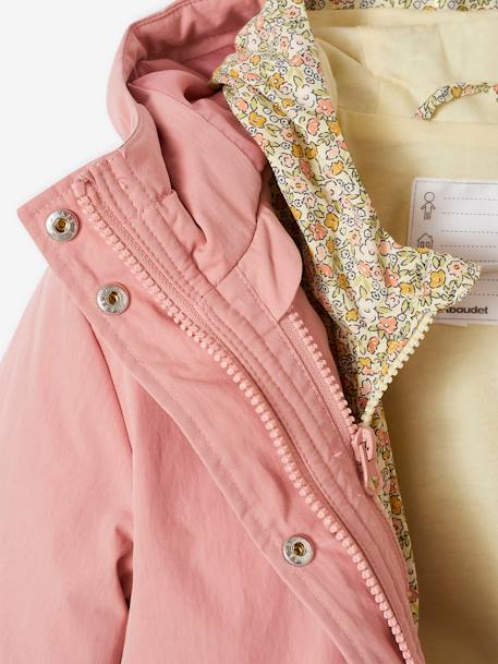 Mädchen 3-in-1-Jacke mit Recycling-Polyester - khaki+rosa - 17