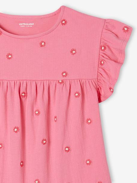 Besticktes Mädchen Kleid bonbon rosa 3