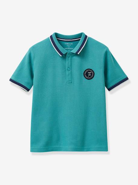 Jungen Poloshirt CYRILLUS aus Bio-Baumwolle - smaragdgrün - 1