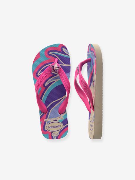 Kinder Zehenpantoletten Fantasy Einhorn HAVAIANAS blau bedruckt 5