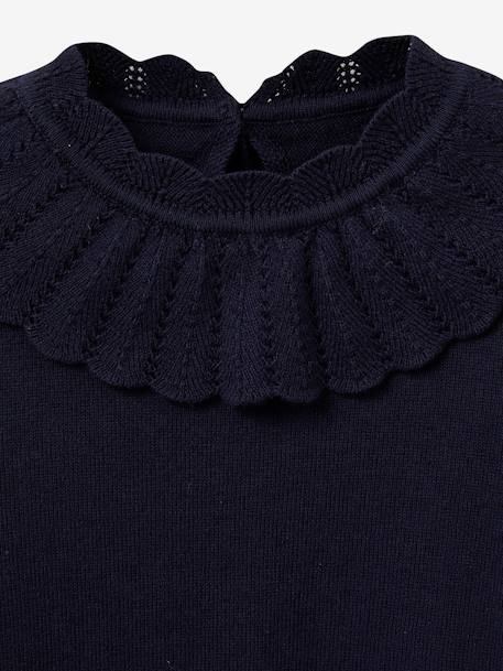 Mädchen Pullover mit Kragen CYRILLUS - marine - 3