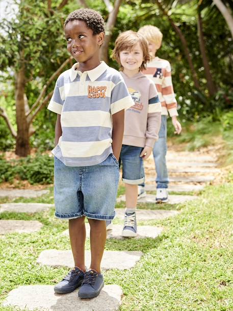 Jungen Jeans-Shorts mit Schlupfbund Oeko-Tex, Bundweite verstellbar blue stone+double stone 5