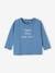 Baby Shirt aus Bio-Baumwolle mit Message, personalisierbar blau+wollweiß 1