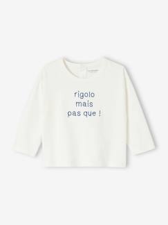 Babymode-Shirts & Rollkragenpullover-Shirts-Baby Shirt aus Bio-Baumwolle mit Message, personalisierbar