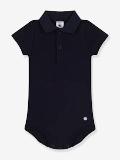 Baby Kurzarm-Body mit Polokragen PETIT BATEAU, Bio-Baumwolle  [numero-image]