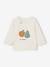 Baby Sweatshirt mit Öffnung vorn - wollweiß/apfel+birne - 1