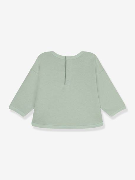 Mädchen Sweatshirt PETIT BATEAU, Herzen mandelgrün 2