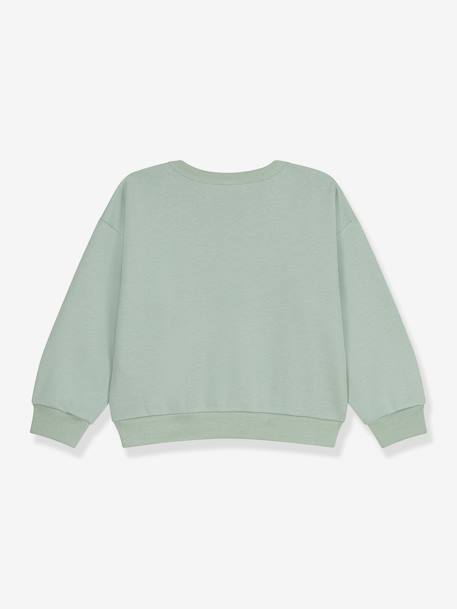 Mädchen Sweatshirt mit Stickerei PETIT BATEAU - mandelgrün - 2