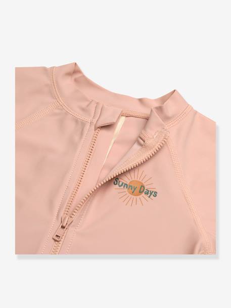 Kinder UV-Overall LÄSSIG mit kurzen Ärmeln - rosa nude+weiß gestreift - 3