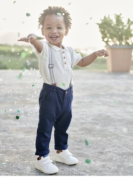 Baby Hose mit abnehmbaren Trägern - marine - 1