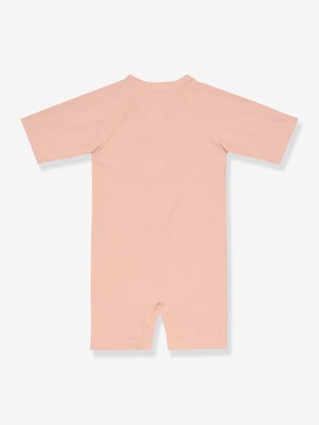 Kinder UV-Overall LÄSSIG mit kurzen Ärmeln - rosa nude+weiß gestreift - 2