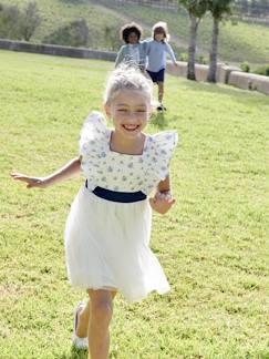 Maedchenkleidung-Festliches Mädchen Kleid mit Volants