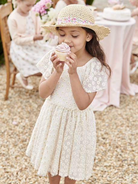 Festliches Mädchen Tüllkleid mit Stickerei - vanille - 2