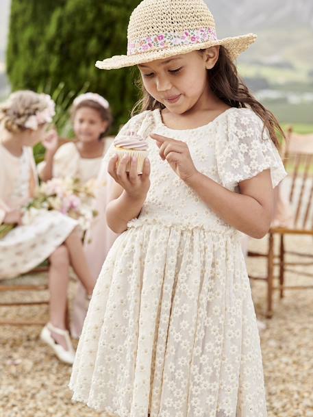 Festliches Mädchen Tüllkleid mit Stickerei - vanille - 7