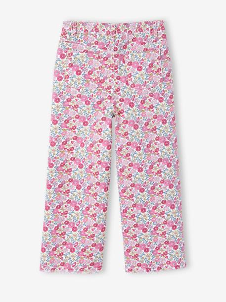 Weite Mädchen Hose mit Blumen rosa 2