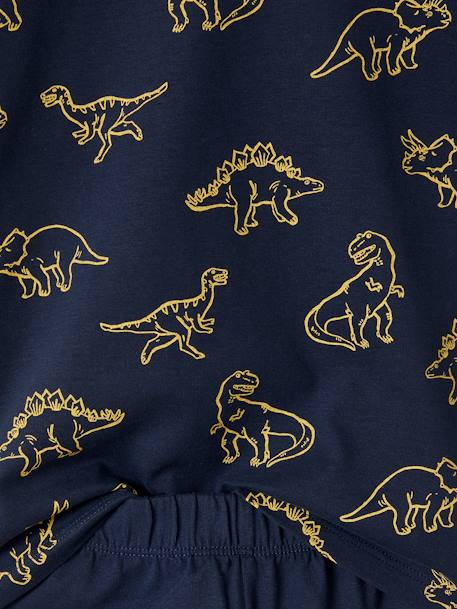 2er-Pack kurze Jungen Schlafanzüge mit Dinos Oeko-Tex nachtblau+gelb 6