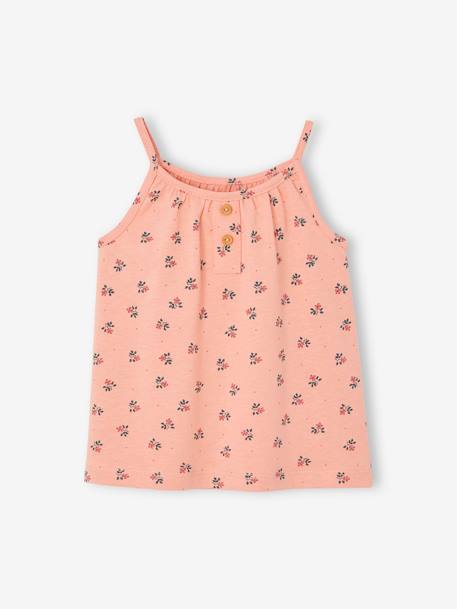 Baby Top Oeko-Tex rosa+weiß geblümt 1