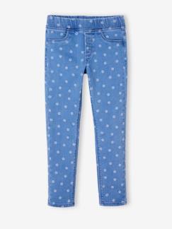 Maedchenkleidung-Hosen-Mädchen Treggings, Jeans-Optik, Bundweite verstellbar