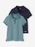 2er-Pack Jungen Poloshirts, Pikee Oeko-Tex aqua+pack bordeaux/gestreift 1