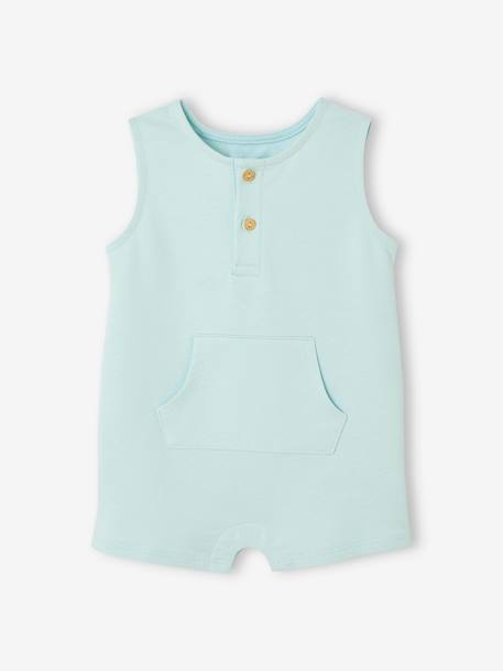 Baby Kurzoverall aus Sweatware Oeko-Tex himmelblau 1