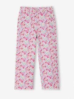 -Weite Mädchen Hose mit Blumen