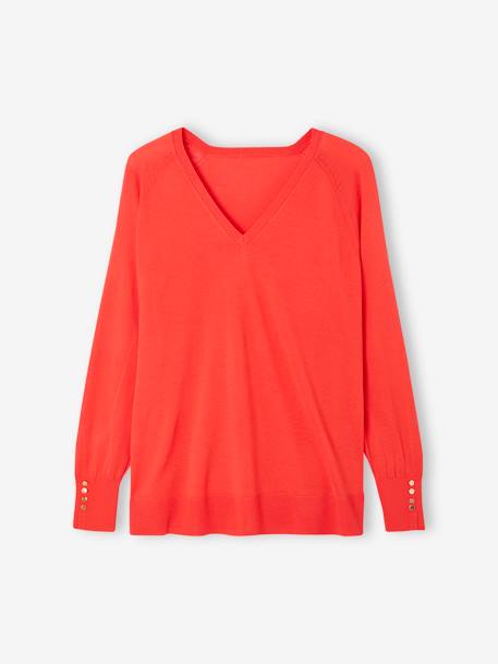 Umstands-Pullover aus Feinstrick ENVIE DE FRAISE granatapfel+weiß 7