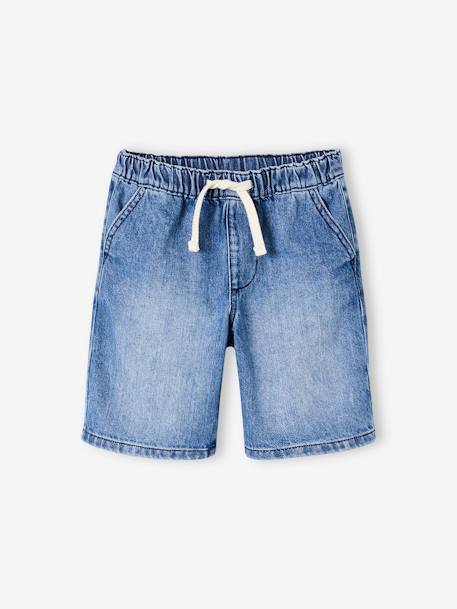 Jungen Jeans-Shorts mit Dehnbund Oeko-Tex, Bundweite verstellbar blue stone+double stone 1