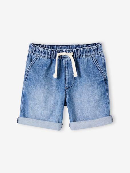 Jungen Jeans-Shorts mit Schlupfbund Oeko-Tex, Bundweite verstellbar blue stone+double stone 2